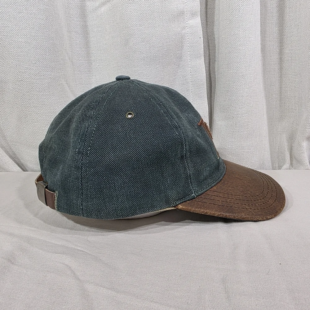 Goofy’s Hat Co. Vintage Strapback “M” Logo Hat – USA Made – Green & Brown